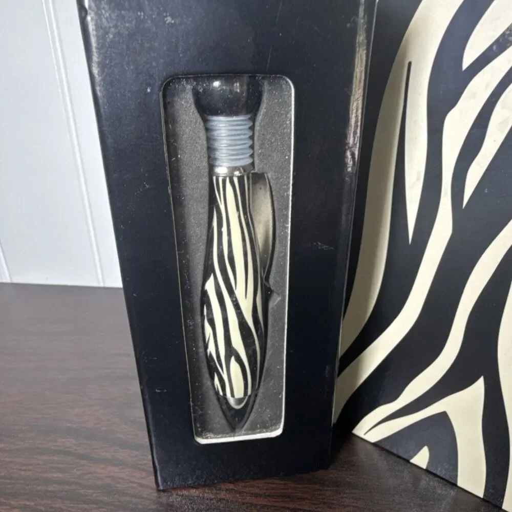 in the wild Zebra Print Blank Journal & Ballpoint Pen, Cardboard Cover